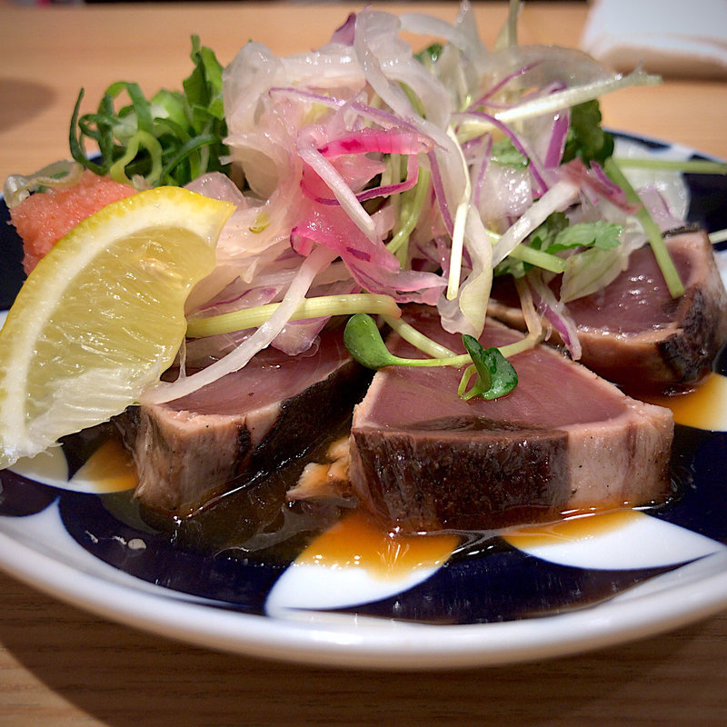 金華かつおのたたき(うどん酒場 七右衛門 エスパル仙台店)