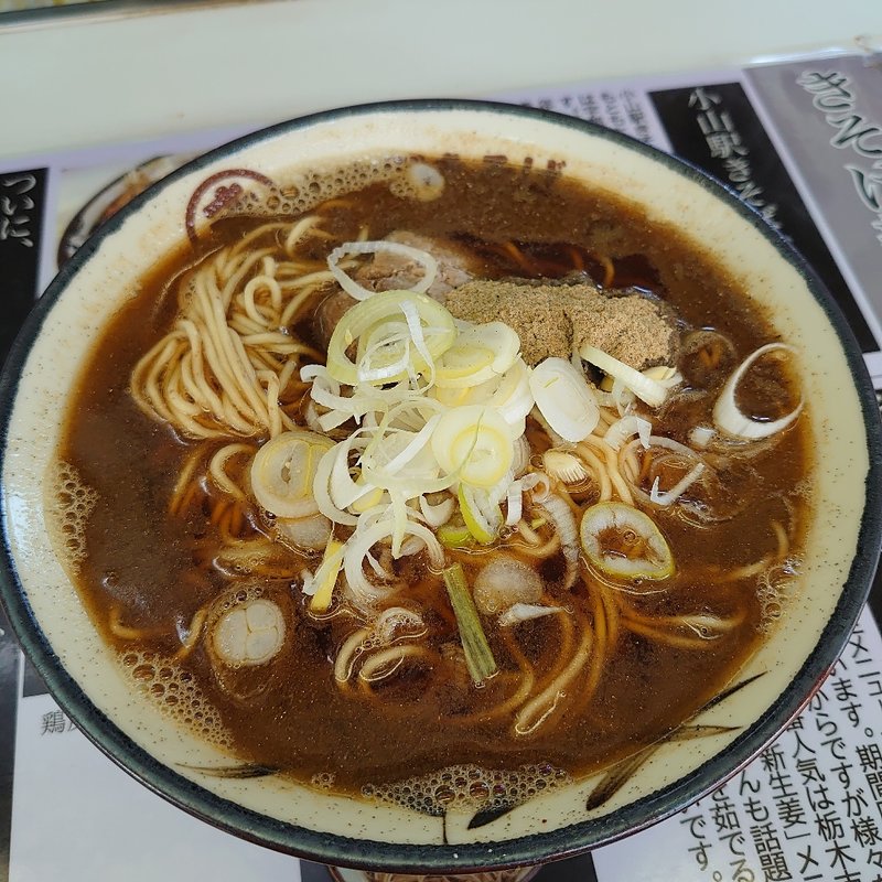 きそばのめんつゆで作った煮干し中華そば(きそば 宇都宮線ホーム )