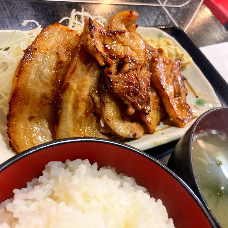 元祖豚バラ焼き定食(海人)