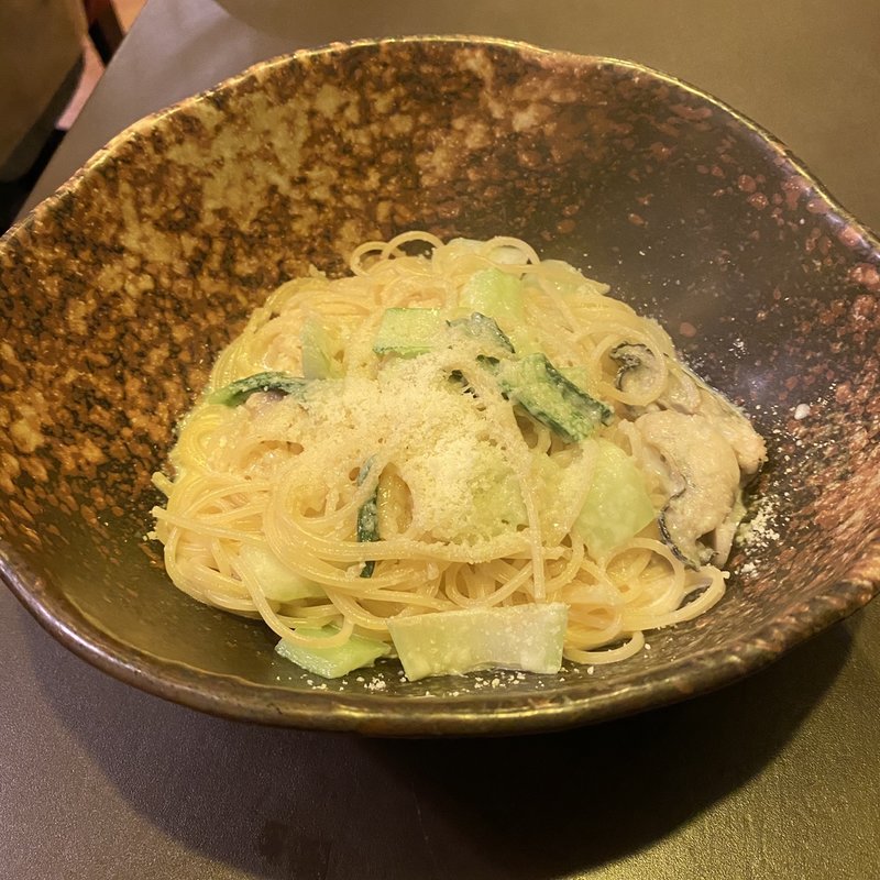 牡蠣と小松菜のクリームソース(Libra)