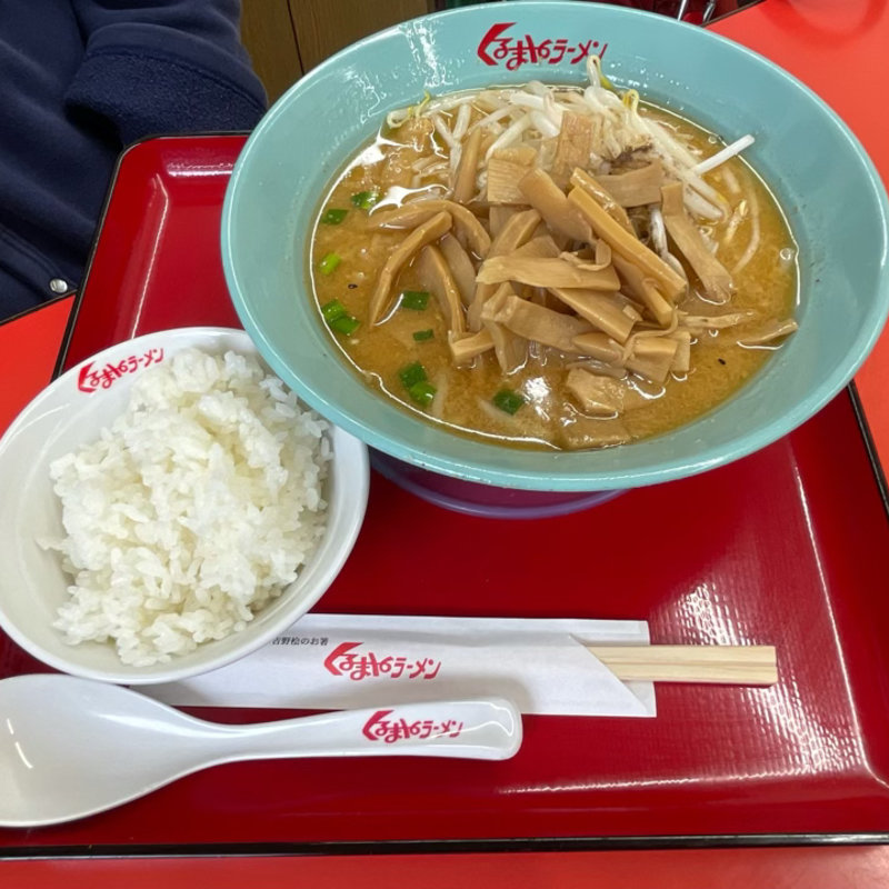味噌メンマラーメン(くるまやラーメン横浜泉区店)