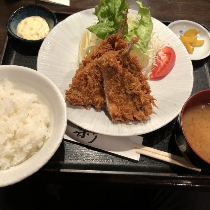 アジフライ定食(なかやま )