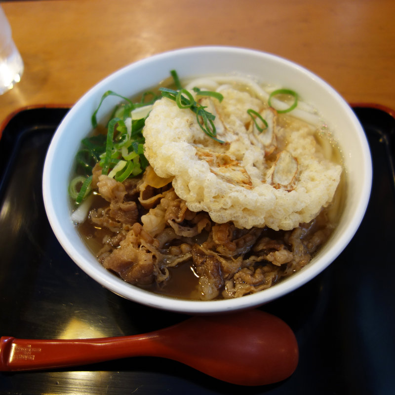 肉ごぼう天うどん(因幡うどん 渡辺通店)