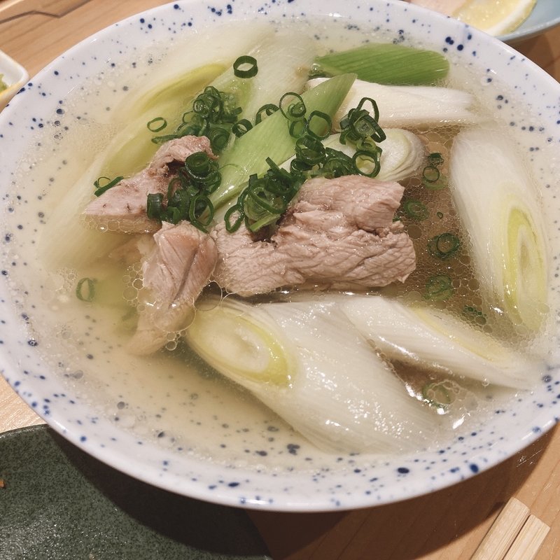 本マグロネギマ汁(まごめ酒肴 神徳)