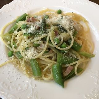 パンツェッタと春野菜のスパゲティ(トラットリア ダ ゴイーノ （TRATTORIA Da GOINO）)