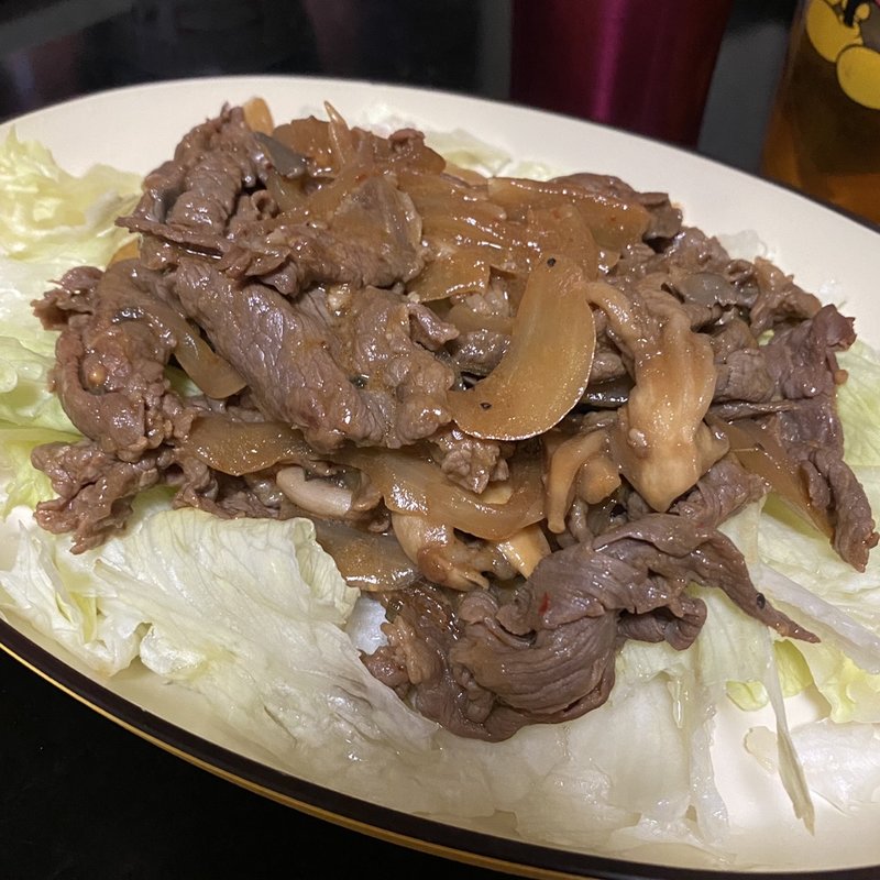 牛肉プルコギ風(自宅)