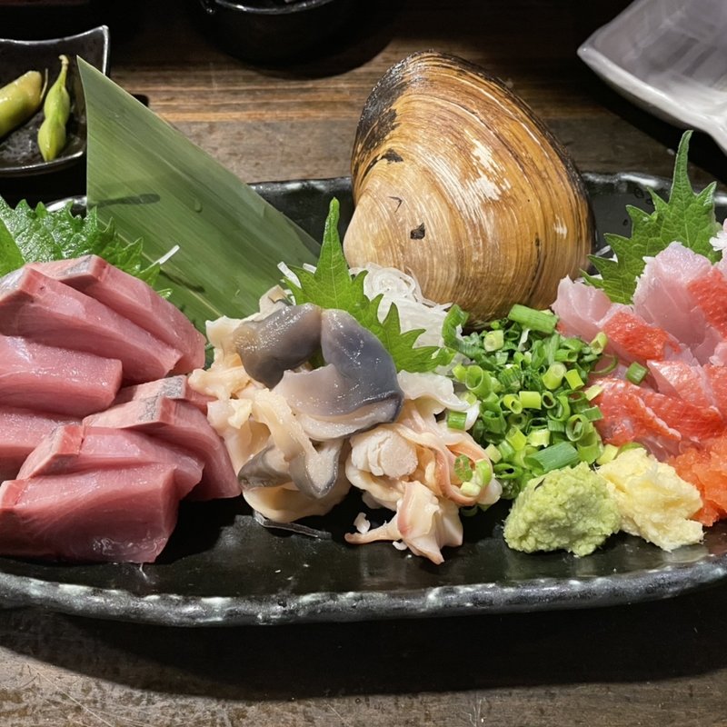 刺身3点盛り(魚貝三昧 雛 1号店 （ぎょかいざんまい・ひな）)