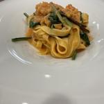えびとほうれん草のトマトパスタ(Sare)