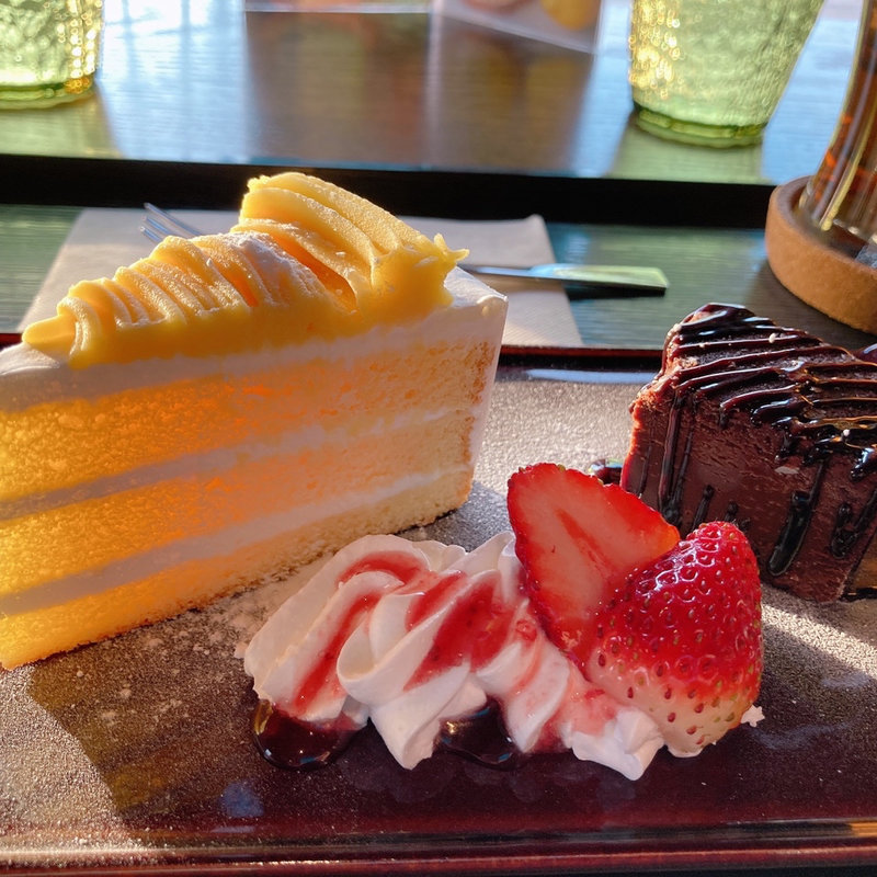 モンブラン&チョコレートケーキ(壱里山Cafe)