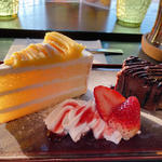 モンブラン&チョコレートケーキ(壱里山Cafe)