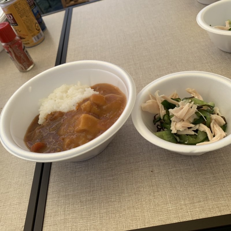 ククレカレー甘口と中辛とキュウリの和え物(murasaki)