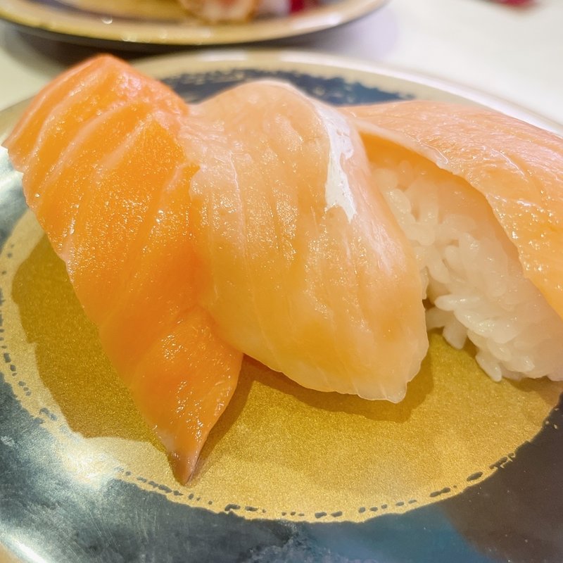 サーモン3種盛り(はま寿司 茨木新和町店)