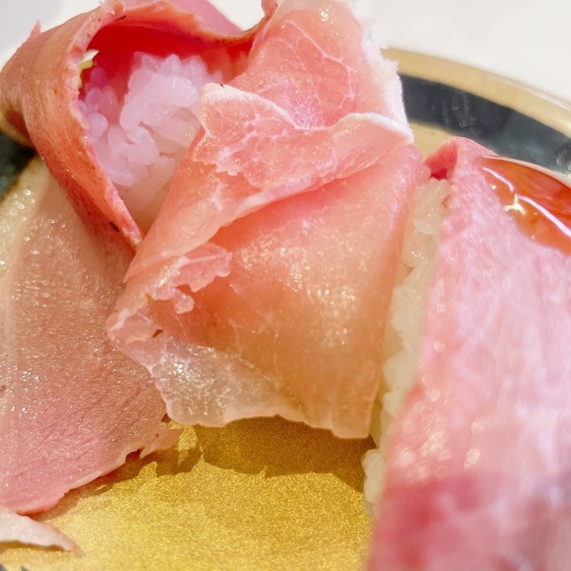 肉寿司3種盛り(はま寿司 茨木新和町店)