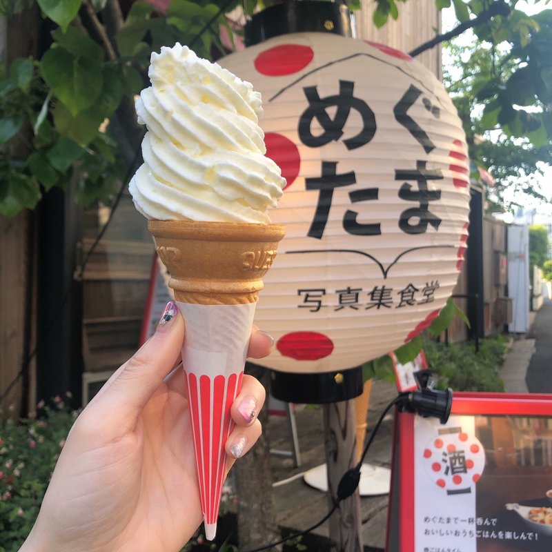 みるくの黄金律のソフトクリーム(写真集食堂 めぐたま)
