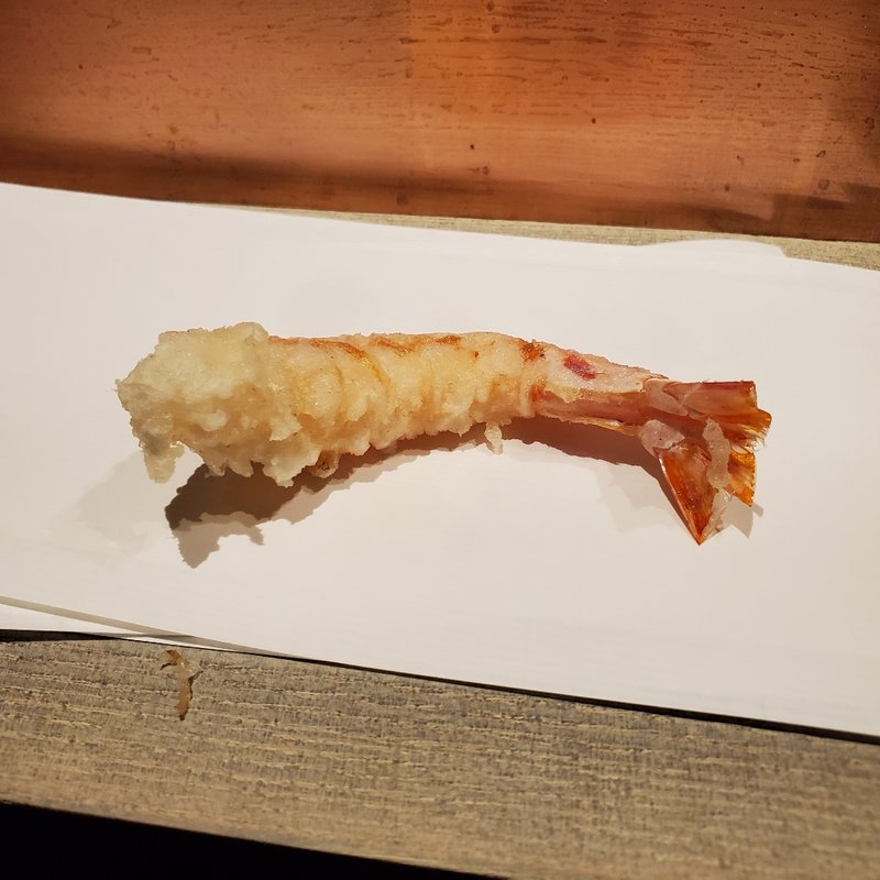 海老の天ぷら(天ぷら　そば　なか川)