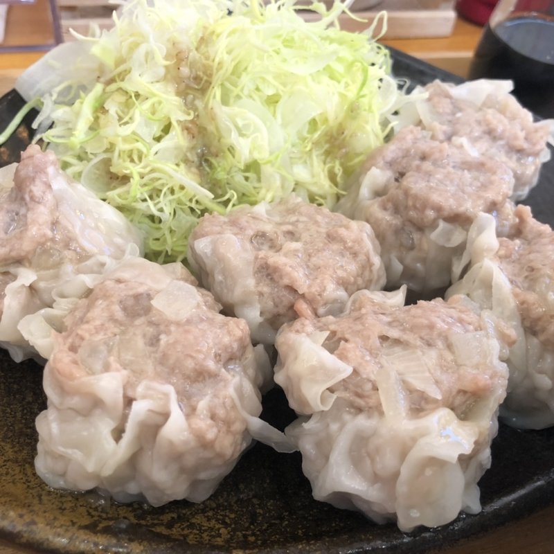 シウマイ定食(自家製麺と定食 弦乃月)
