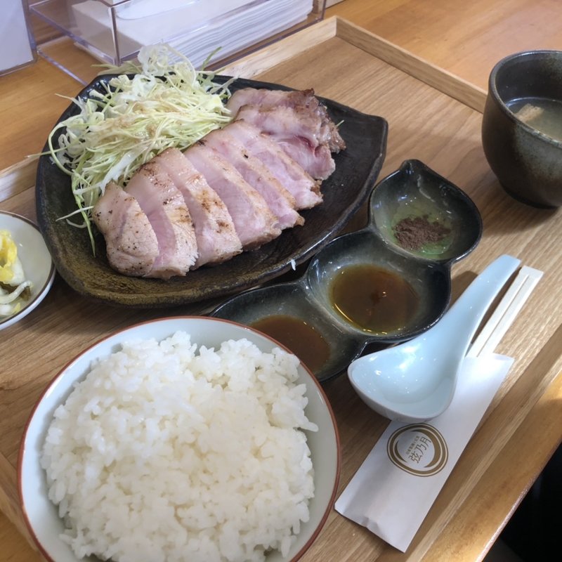 ローストポーク定食(自家製麺と定食 弦乃月)