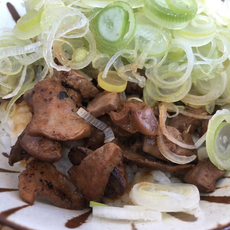 純レバ丼(自家製麺と定食 弦乃月)