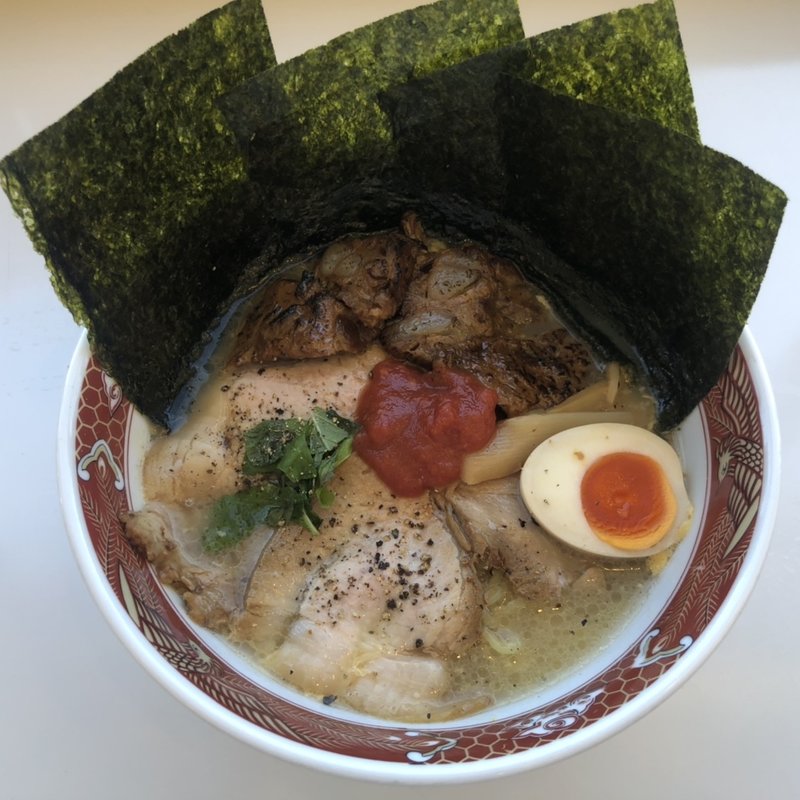 塩くもたま麺 アラビアータ添えDX・軟骨チャーシューTP(らーめん臺大)