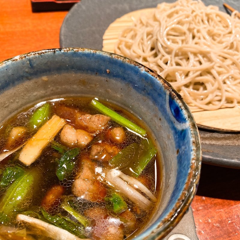 鴨と春野菜の限定つけせいろ(やの志ん)