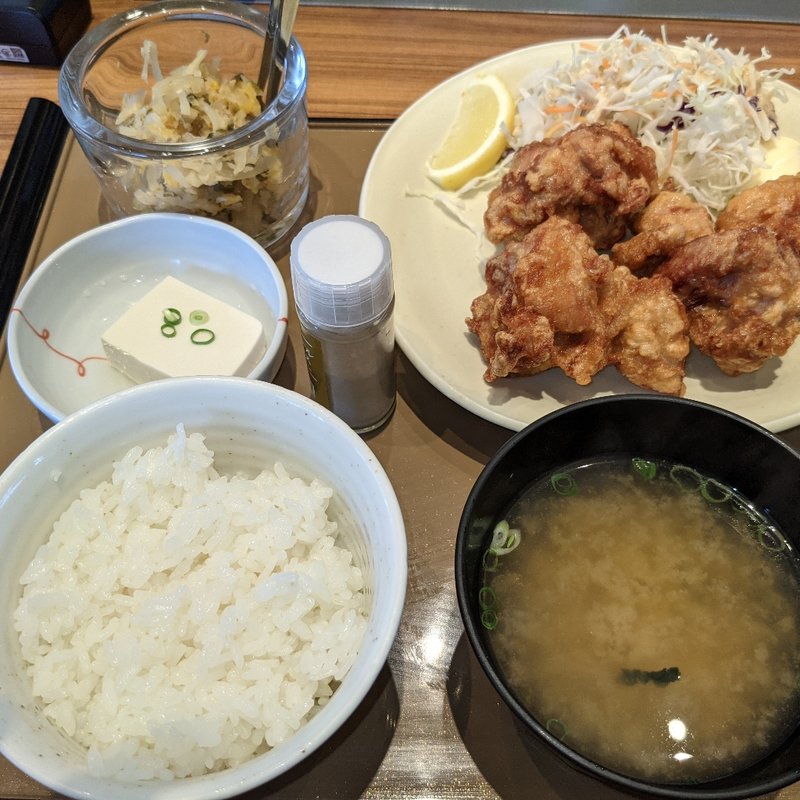 唐揚げ定食(やよい軒　光丘店)