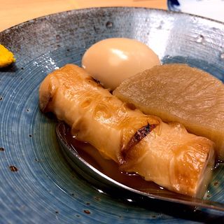 おでん三点盛り(うどん酒場 七右衛門 エスパル仙台店)