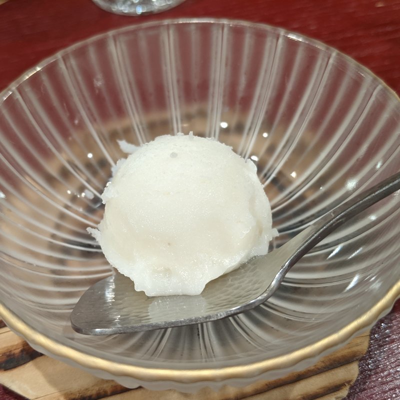 百合根シャーベット(旬恵庵 あら垣)