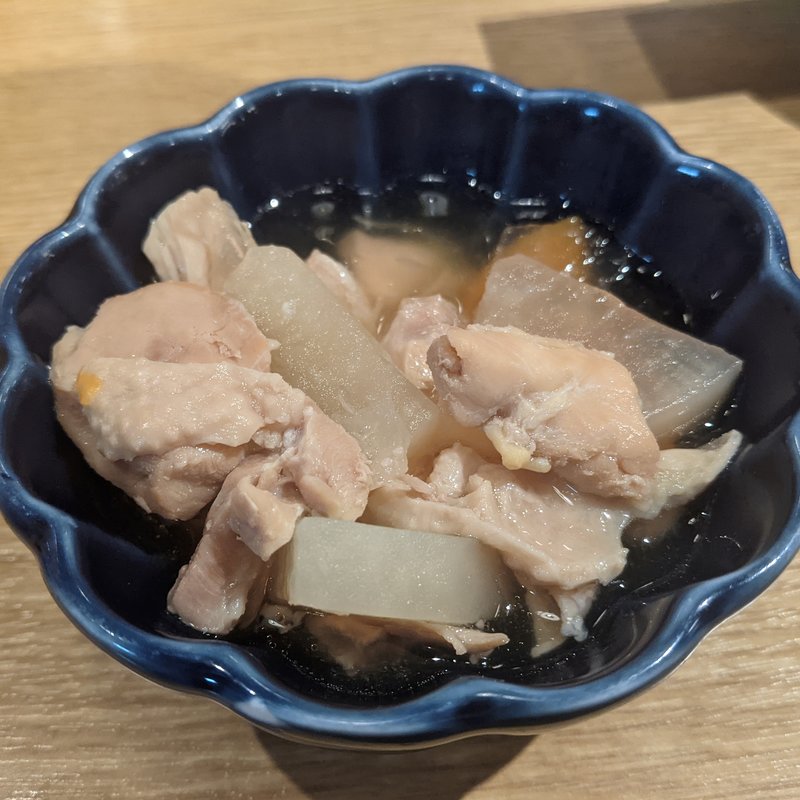 お通し(牡蠣と国産和牛　品川商店)