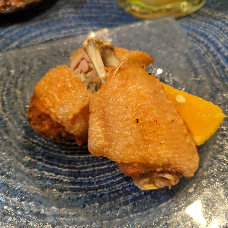 とだチキ、手羽餃子(立呑み とだか)