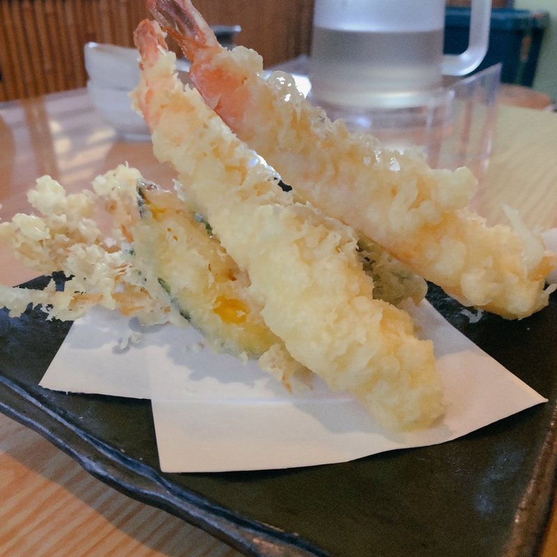 上天ぷら盛り合わせ(十割そば 古賀池上本門寺前店)