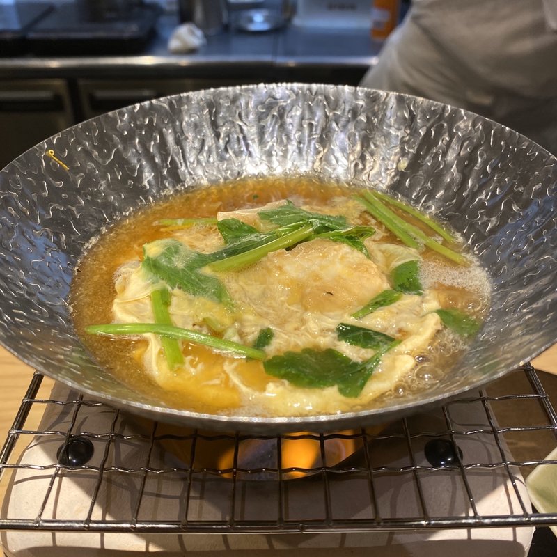 北海道大穴子 芹 牛蒡 柚子 柳川鍋仕立て(乙味 あさ井)