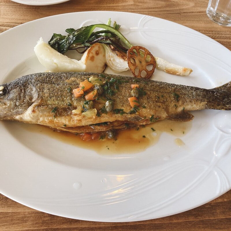 本日のメイン（ニジマスのムニエル）(カフェ ドゥ サヴォア （Cafe　de　Savoie）)