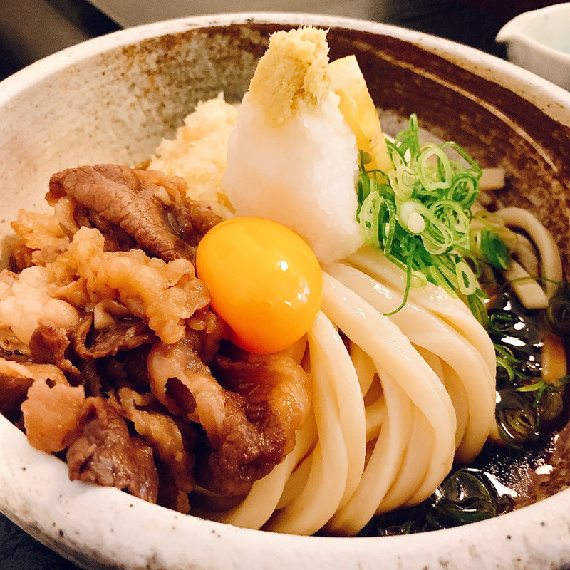 ぶっかけうどん＋肉＋卵(讃岐うどん 白庵 （BYAKUAN びゃくあん）)