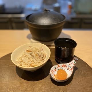 富山コシヒカリ 秋刀魚 松茸 卵黄醤油漬け 大人の卵かけ 止椀(乙味 あさ井)