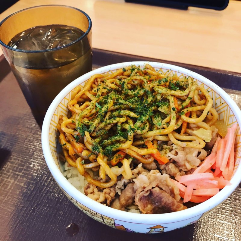 やきそば牛丼(すき家 末広町店 )