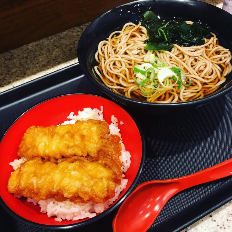 ミニいか天丼セット(名代 富士そば 飯田橋店 )