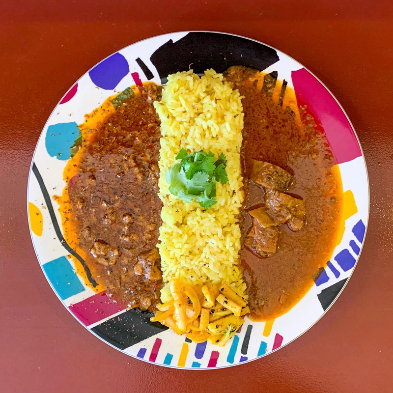 カレー2種盛り(カリーショップ豆くじら)