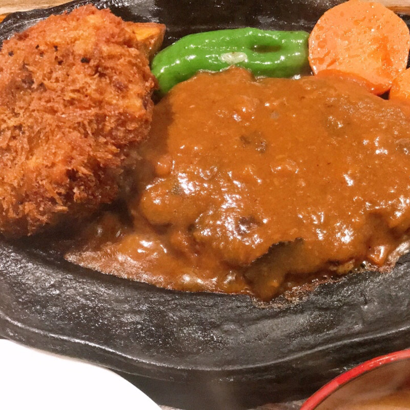 かにクリームコロッケとハンバーグ(やまぐちさん)