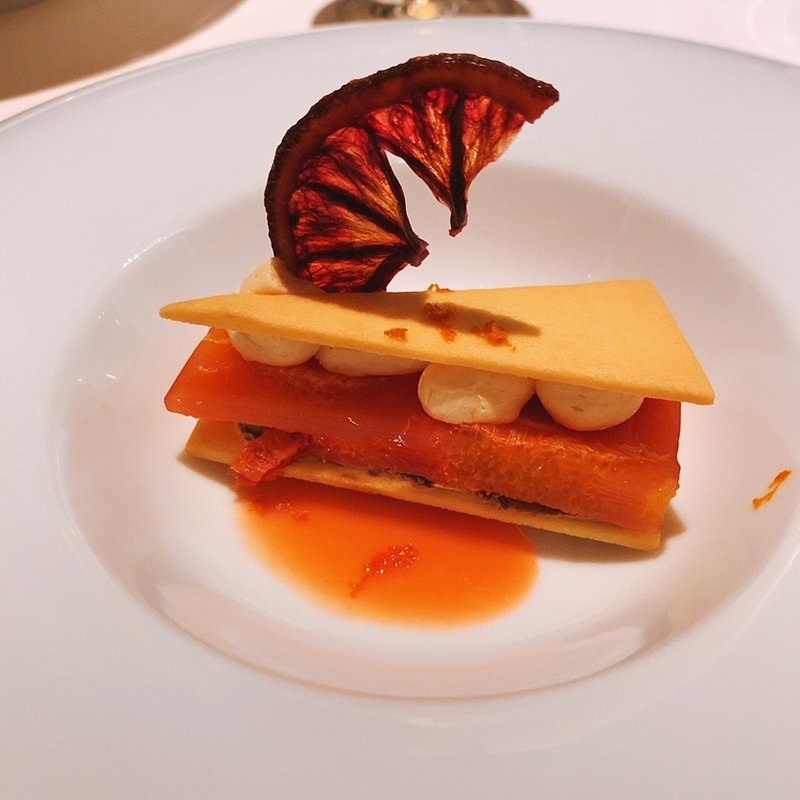 ブラッドオレンジとカカオ(銀座 レストラン オザミ)