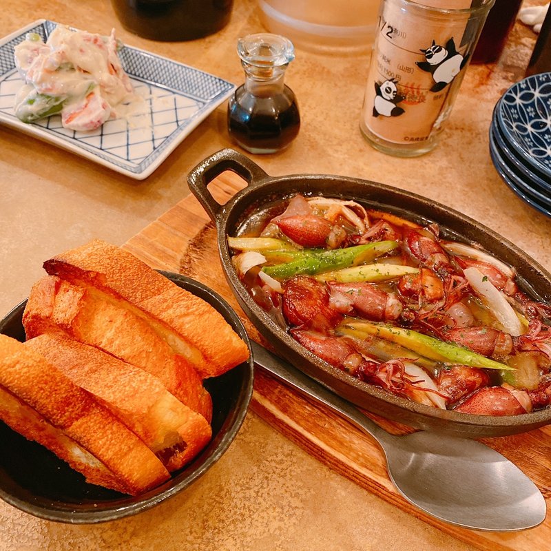 ホタルイカとアスパラのアヒージョ(ニューヨック中野)