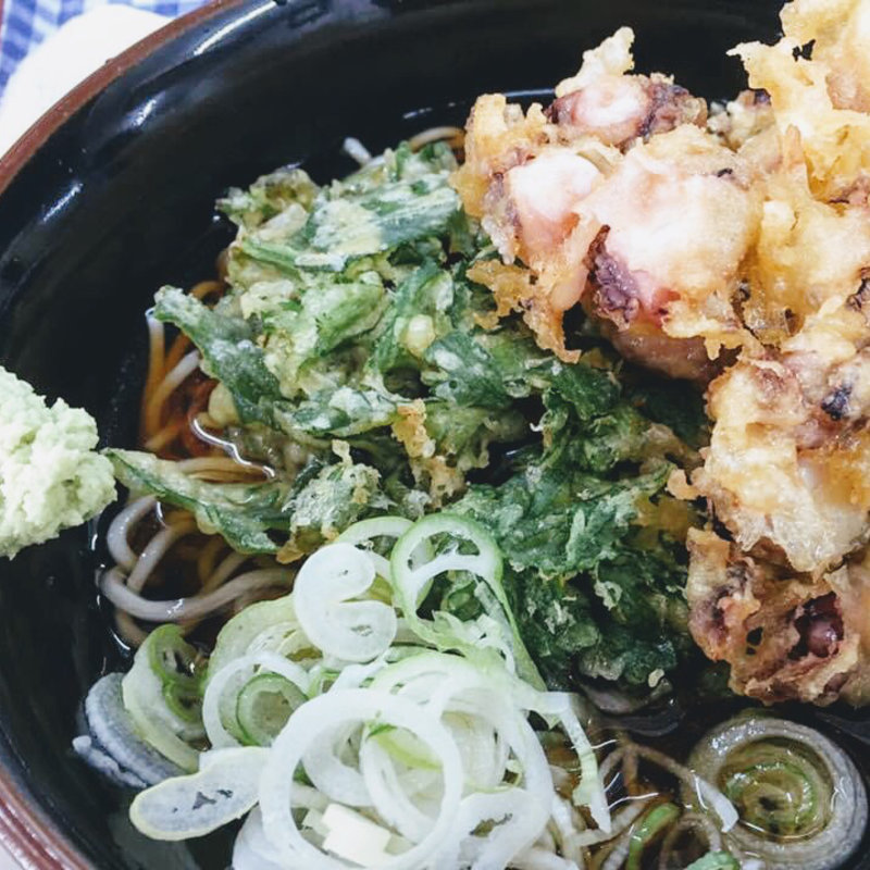 春菊天＋ゲソ天そば(山田屋 )