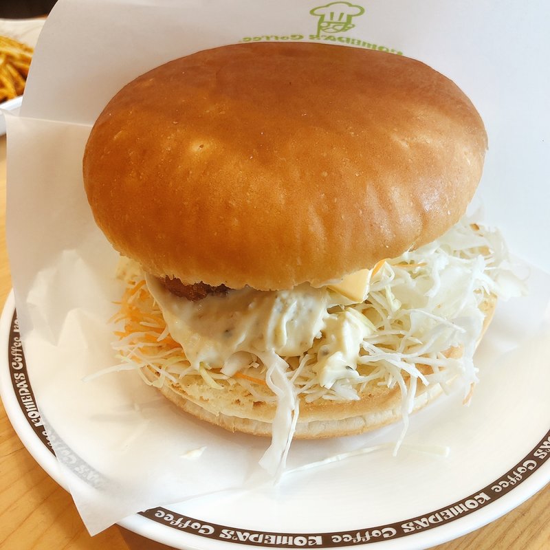 フィッシュフライバーガー(コメダ珈琲店 浅草橋駅前店)