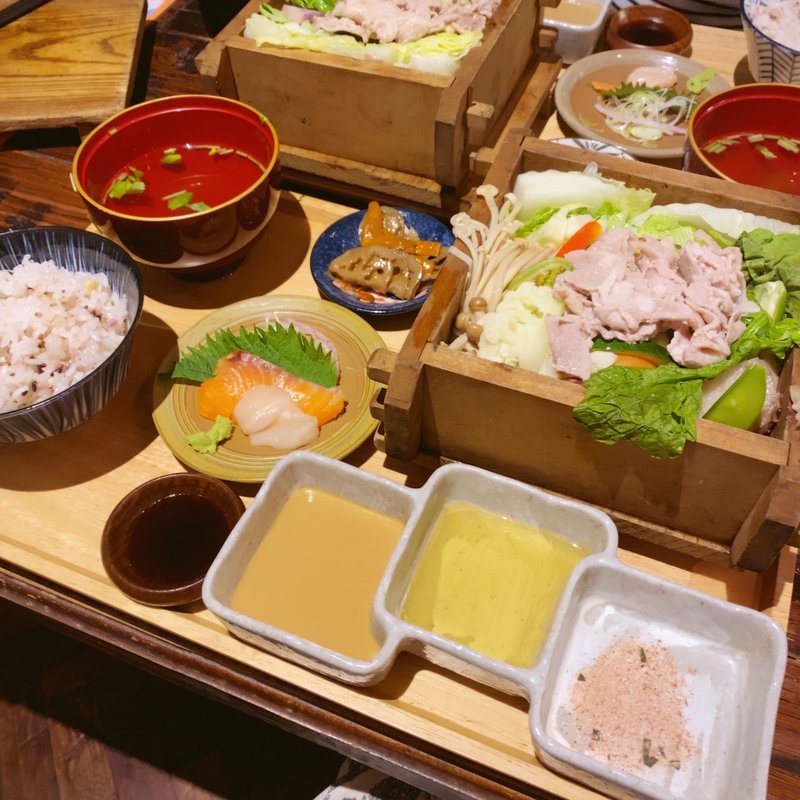 ブランド豚と野菜のせいろ御膳(空色COLOR （ソライロカラー）)