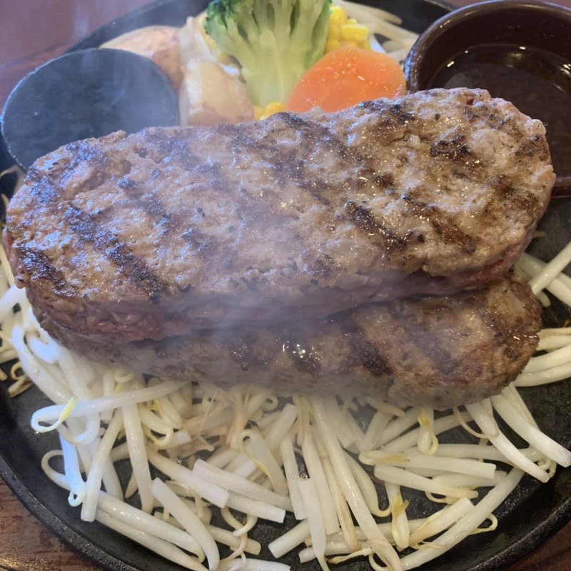 弾力ダブルバーグステーキ360g(カウベル 八千代本店)