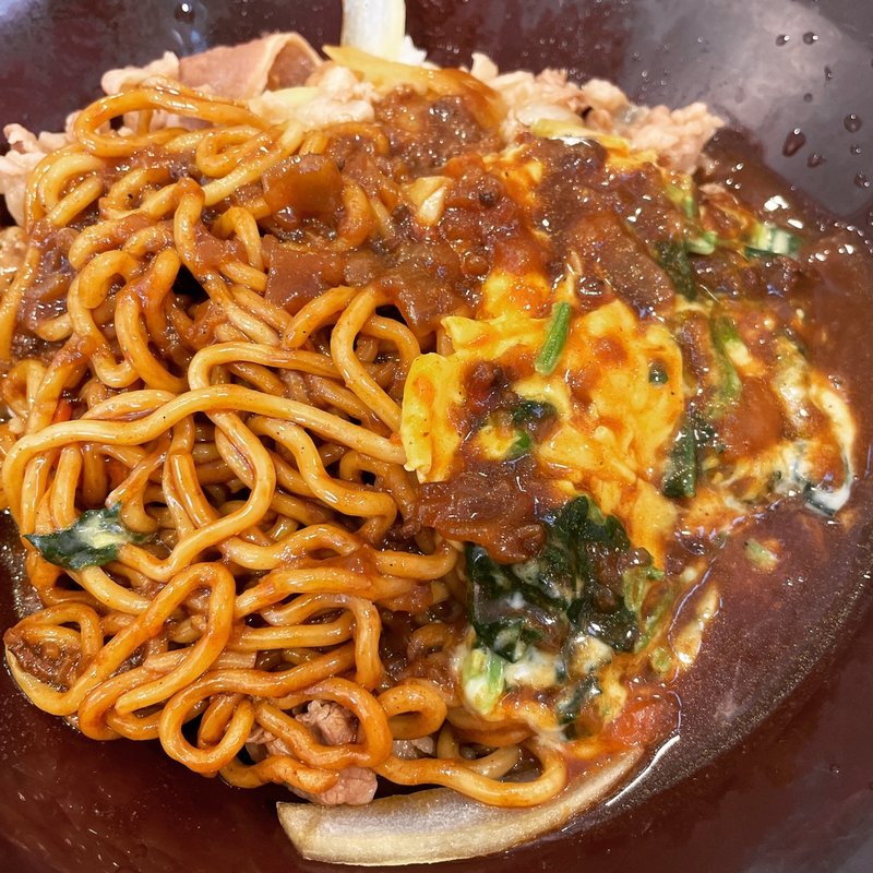 焼きそば牛丼オムカレーMIX(並盛)(すき家 茶屋町店 )