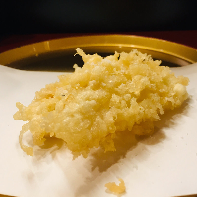 錦江湾産平目の天麩羅(天麩羅からり)