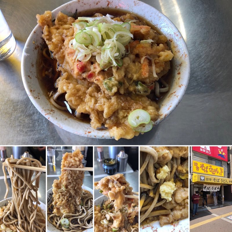 イカ天&かき揚げそば(田舎そば かさい)