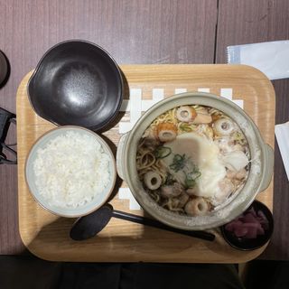 鍋焼きラーメン定食(京都嵐山 清修庵 尼崎つかしん店)