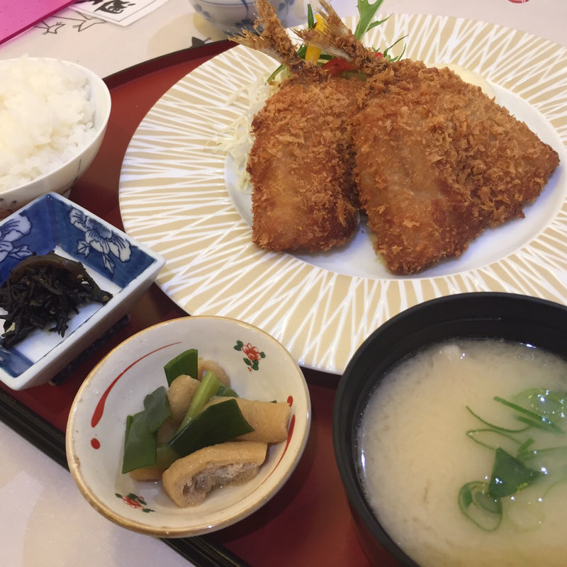 鯵フライ定食 (あじフライ)(海鮮 なぶら)