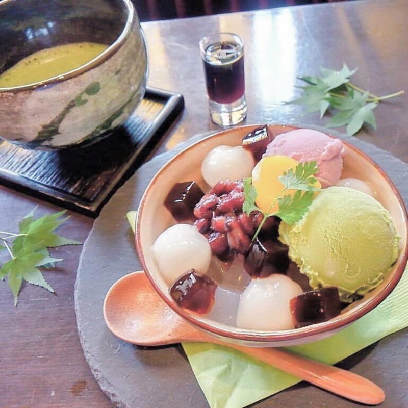 おいも鎌倉抹茶あんみつ(おいもカフェ 金糸雀)